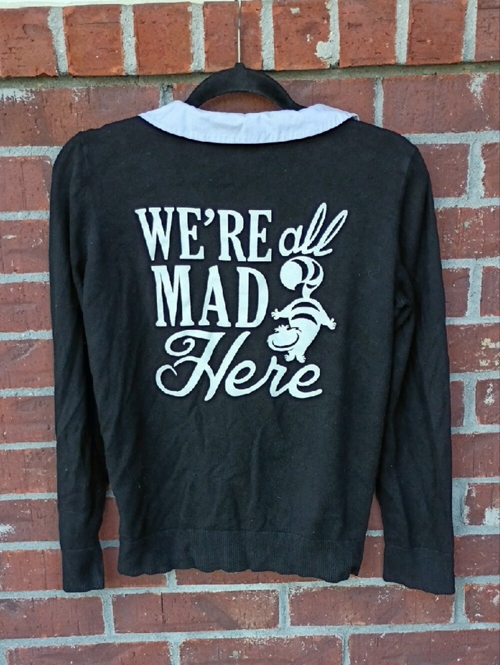Disney Black Cardigan with White Peter Pan Collar